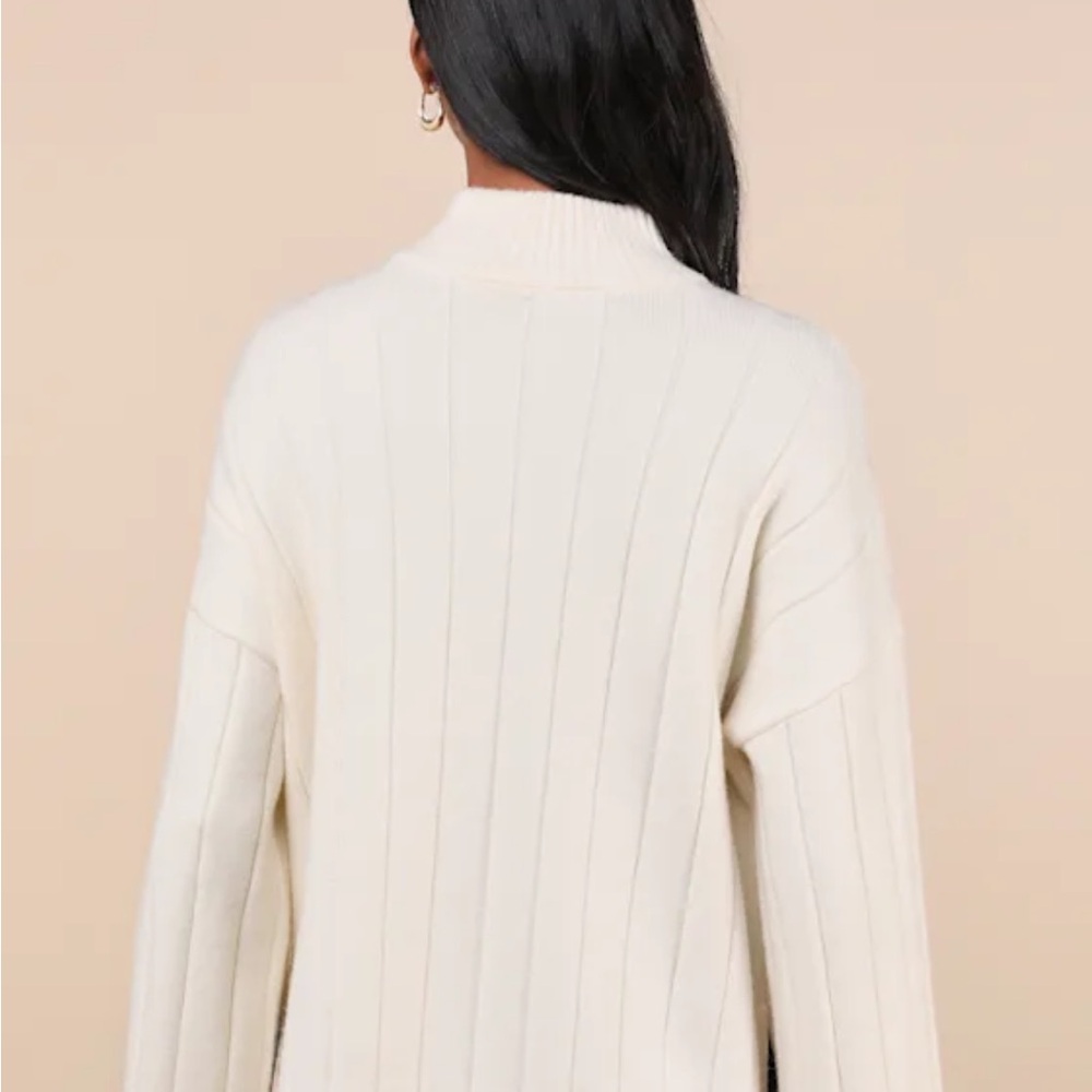 Cream Ribbed Sweater - Picture 3 of 3